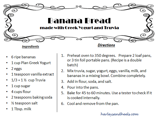 Banana bread with yogurt and truvia